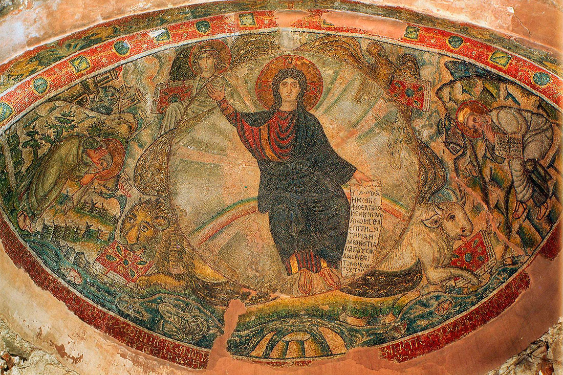 Великолепная фреска Храма Святого Давида (Монастырь Латому)