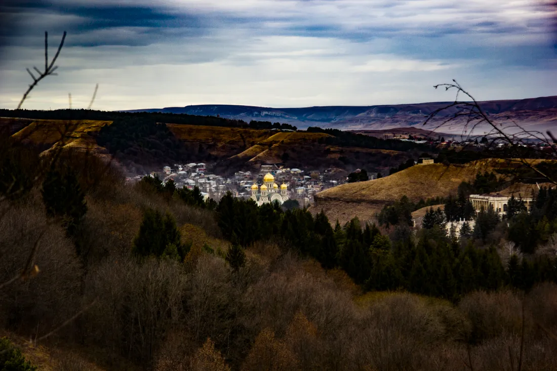 Вид на Кисловодск с горы Малое седло