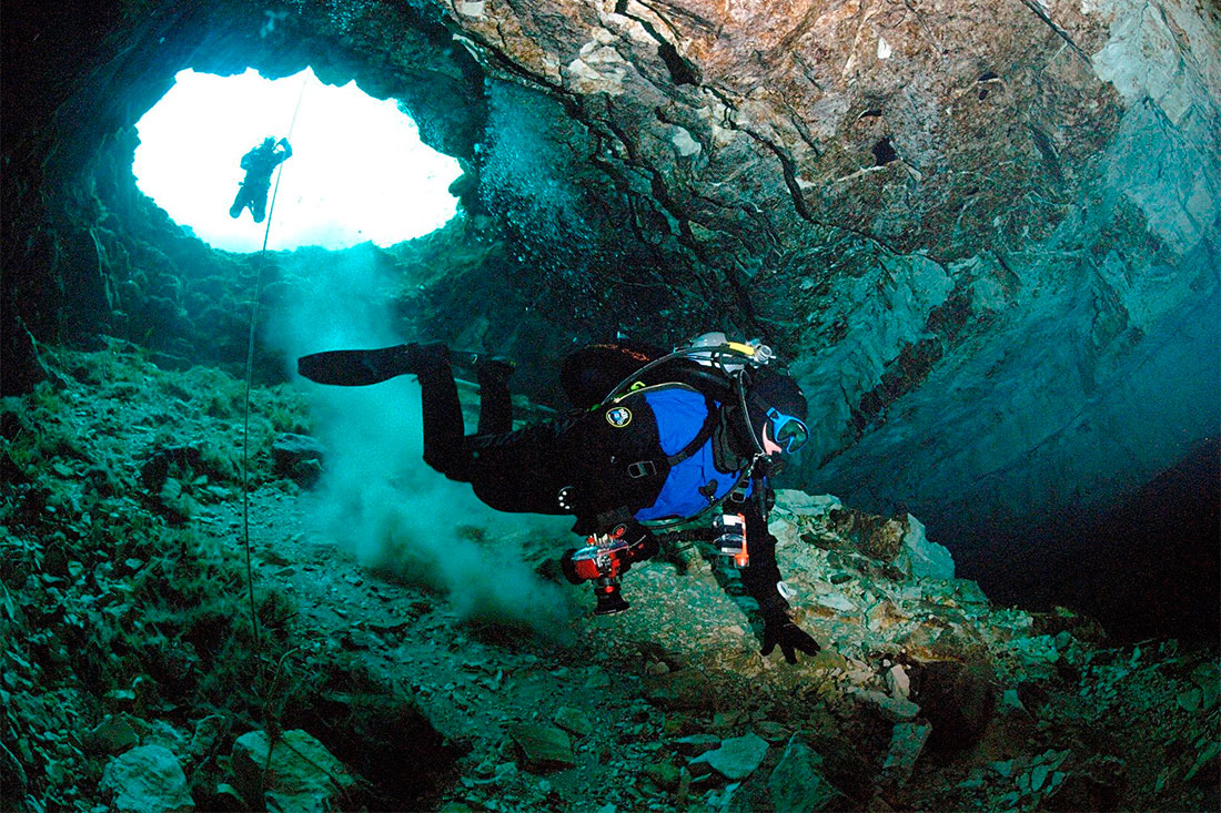 Пещерный дайвинг озера Вадское